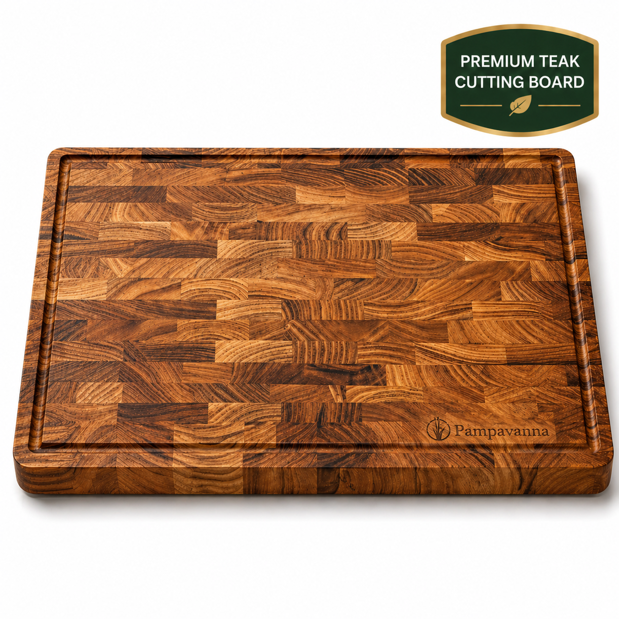 Pampavanna Teak End Grain Cutting Board
