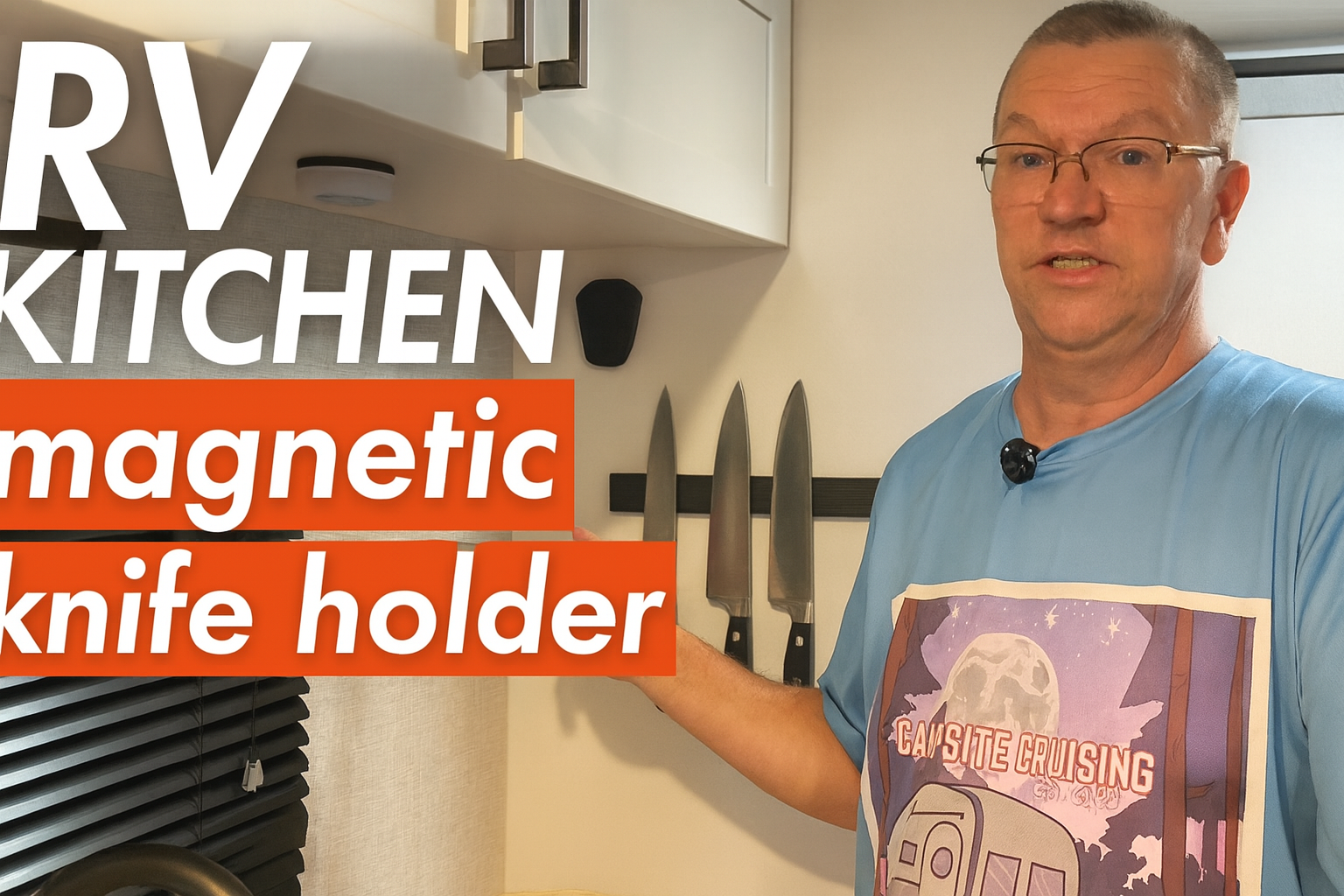 RV Kitchen magnetic knife holder