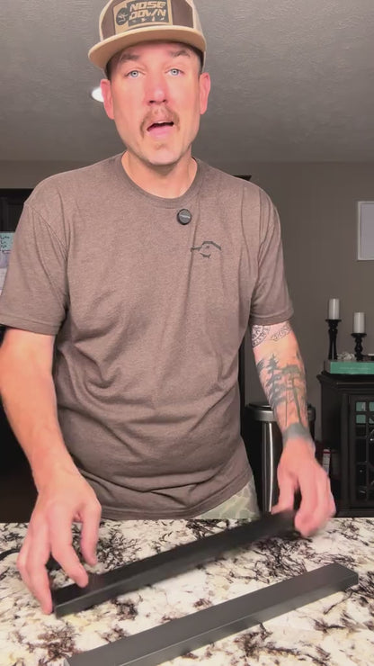 Gunmetal Magnetic Knife Holder 16″ – No-Drill Stainless Steel for Wall or Fridge (Exclusive Color)